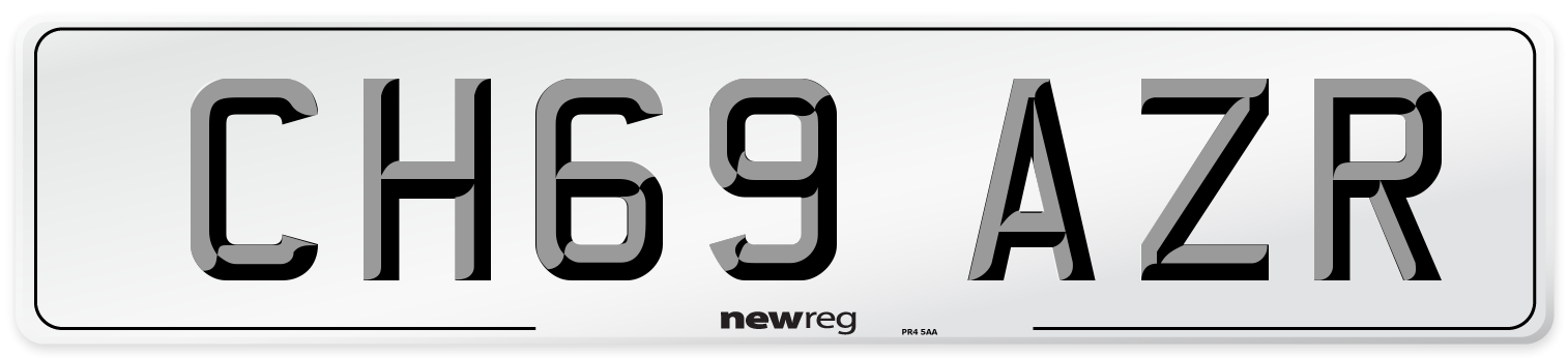 CH69 AZR Number Plate from New Reg